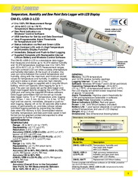 Thumbnail of document Data Sheet - OM-EL-USB-5 Counter, Event & State Data Logger w/USB Interface